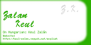 zalan keul business card