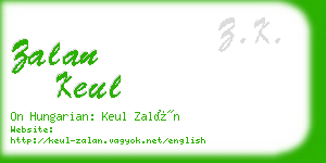 zalan keul business card